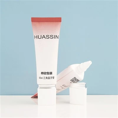 삼각형 나사 캡이있는 50ml BB CC 크림 베이비 미백 크림 튜브