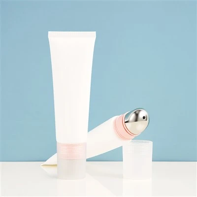 합금 마사지 헤드와 50ml 흰색 맞춤형 로고 마사지 크림 튜브