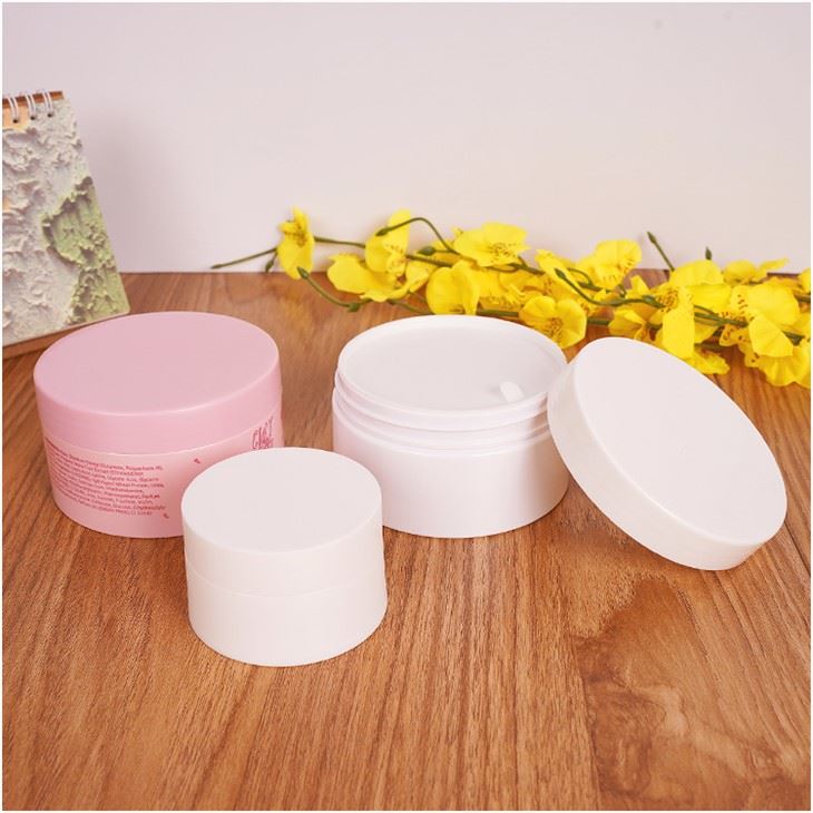 250g White Empty Cosmetic Face Cream Jar With Lip