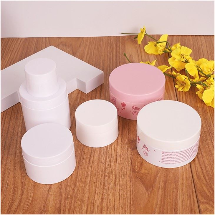 250g White Empty Cosmetic Face Cream Jar With Lip