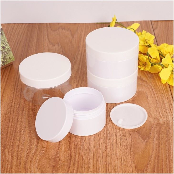 250g White Empty Cosmetic Face Cream Jar With Lip