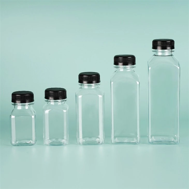 Food Grade Clear 10oz 12oz Juicer Bottle With Screw Cap